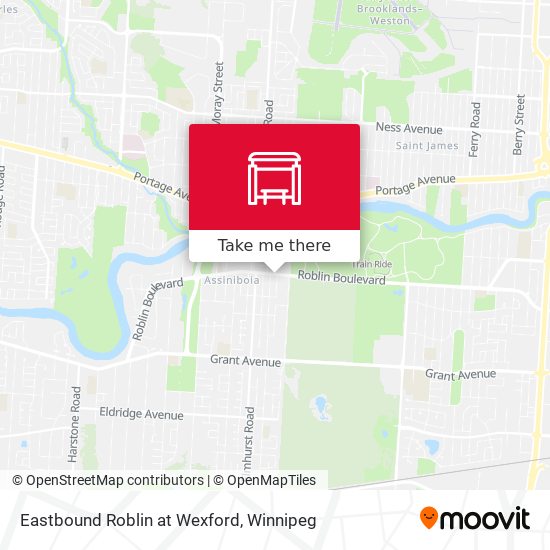 Eastbound Roblin at Wexford map