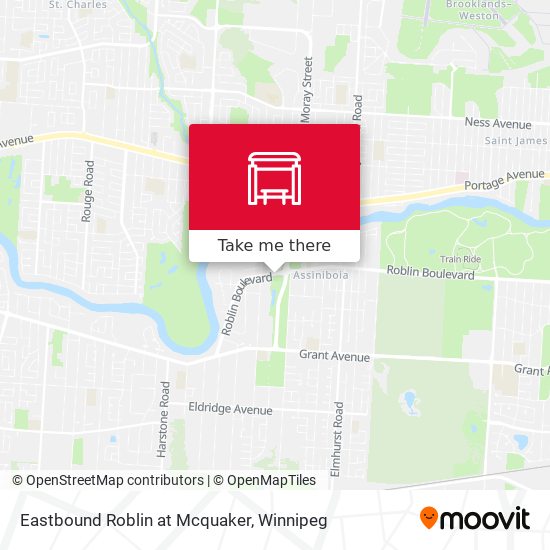 Eastbound Roblin at Mcquaker map