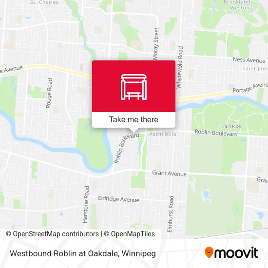 Westbound Roblin at Oakdale map