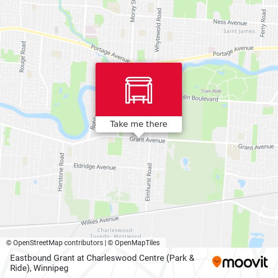 Eastbound Grant at Charleswood Centre (Park & Ride) plan