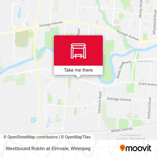 Westbound Roblin at Elmvale map