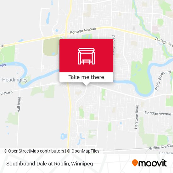 Southbound Dale at Roblin map