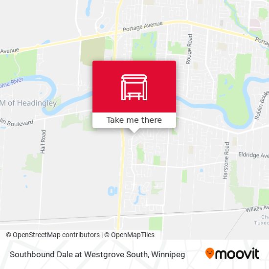 Southbound Dale at Westgrove South map