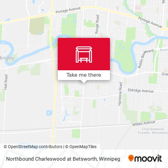 Northbound Charleswood at Betsworth map