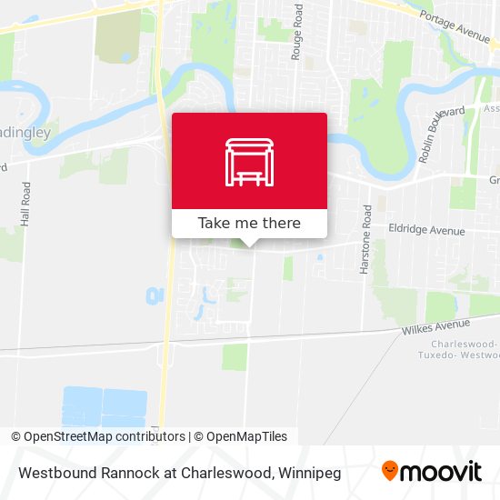 Westbound Rannock at Charleswood map