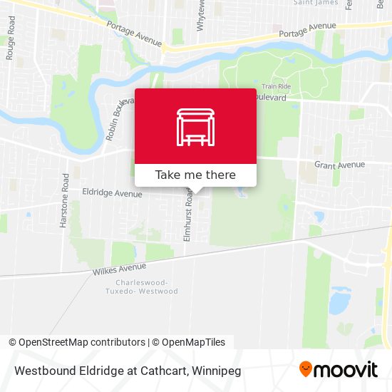 Westbound Eldridge at Cathcart map