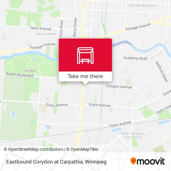 Eastbound Corydon at Carpathia map