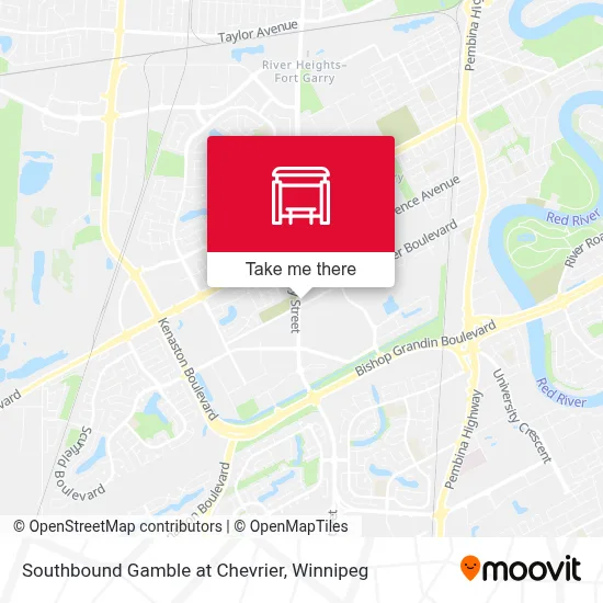 Southbound Gamble at Chevrier map