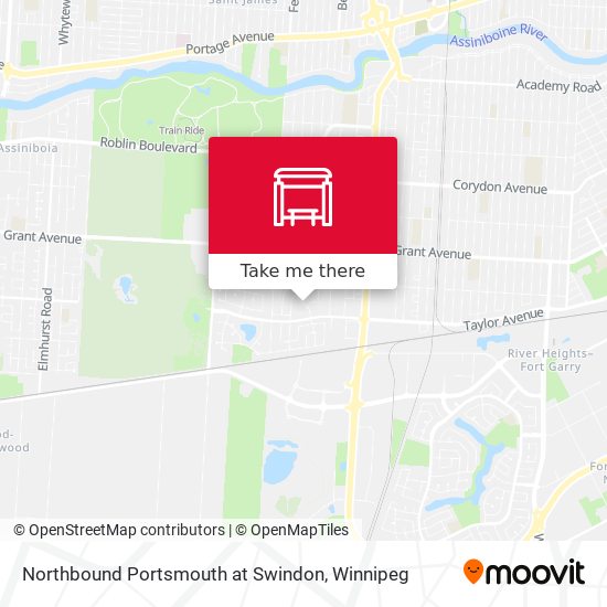 Northbound Portsmouth at Swindon map