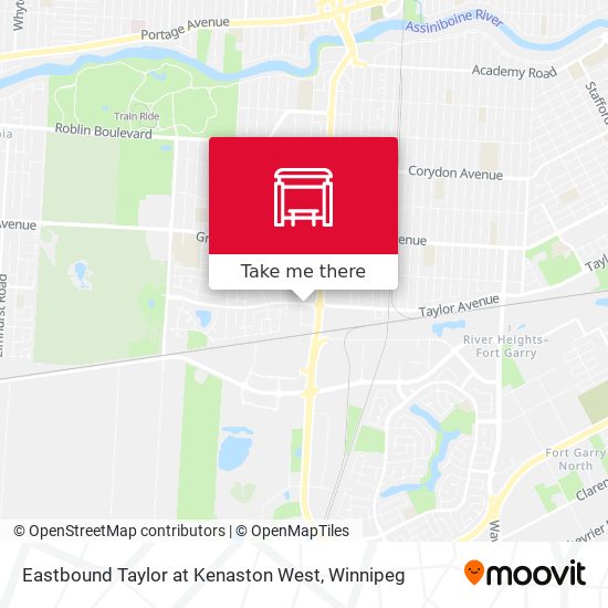 Eastbound Taylor at Kenaston West map