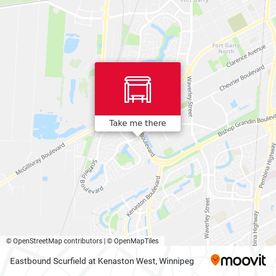 Eastbound Scurfield at Kenaston West map