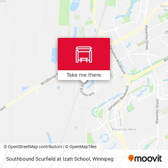 Southbound Scurfield at Izatt School plan