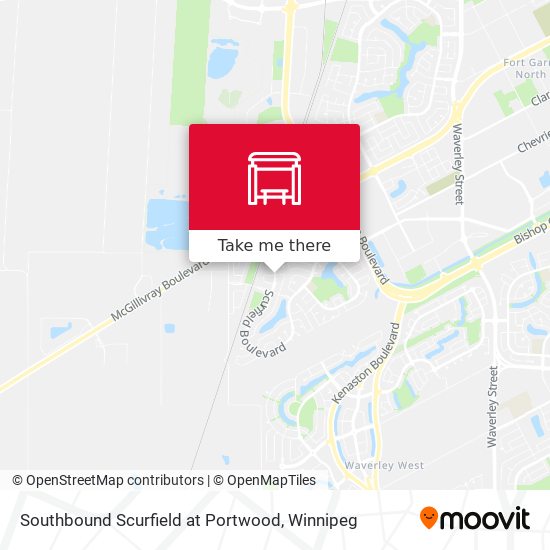 Southbound Scurfield at Portwood map