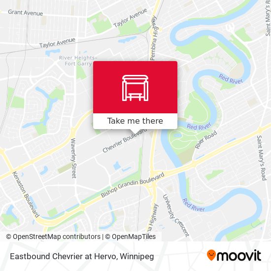 Eastbound Chevrier at Hervo map