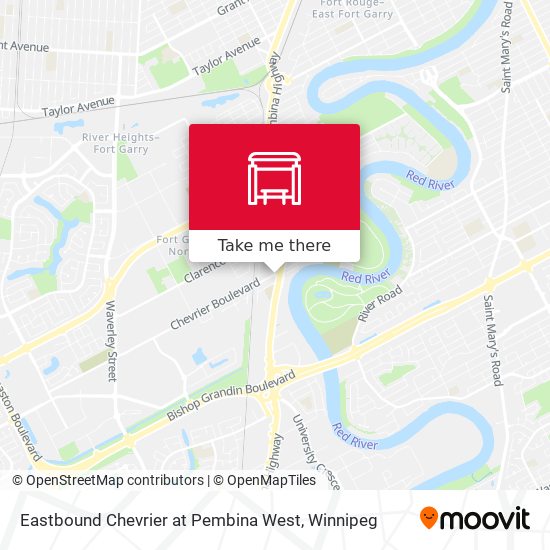 Eastbound Chevrier at Pembina West map