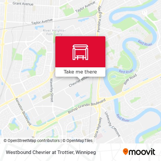 Westbound Chevrier at Trottier map