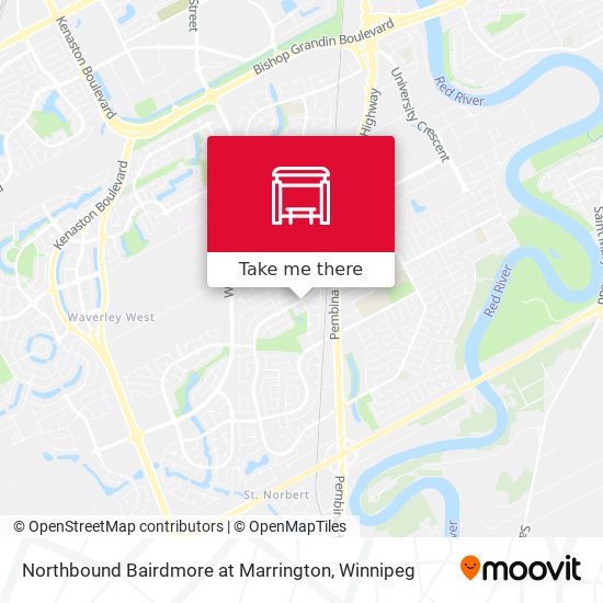 Northbound Bairdmore at Marrington map