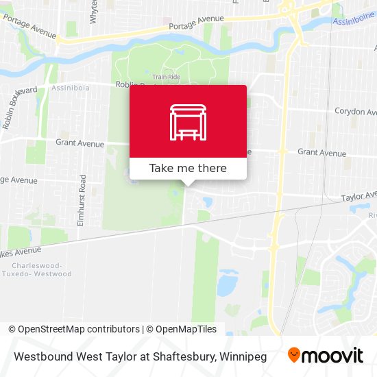 Westbound West Taylor at Shaftesbury map