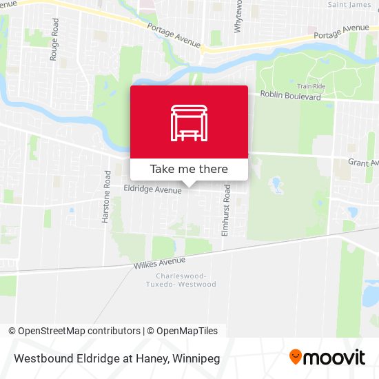 Westbound Eldridge at Haney map