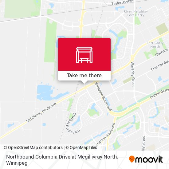 Northbound Columbia Drive at Mcgillivray North plan