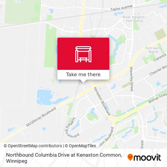 Northbound Columbia Drive at Kenaston Common plan