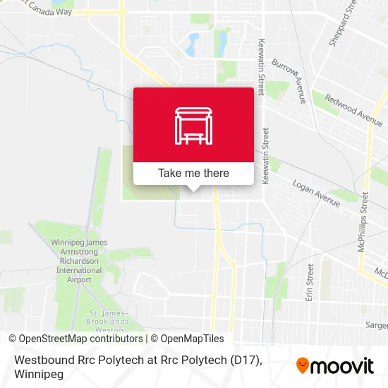Westbound Rrc Polytech at Rrc Polytech (D17) map