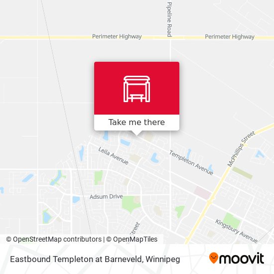 Eastbound Templeton at Barneveld map