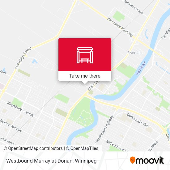 Westbound Murray at Donan map