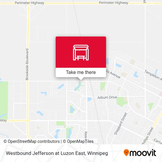 Westbound Jefferson at Luzon East map