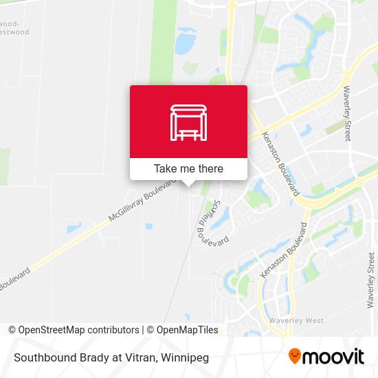 Southbound Brady at Vitran map