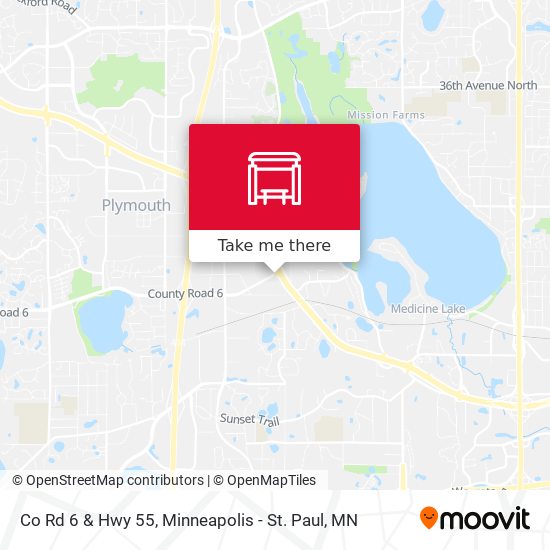 Co Rd 6 & Hwy 55 map