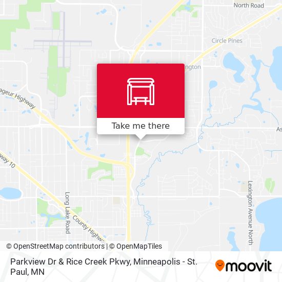 Parkview Dr & Rice Creek Pkwy map