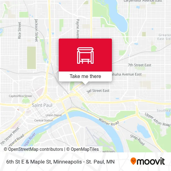 6th St E & Maple St map