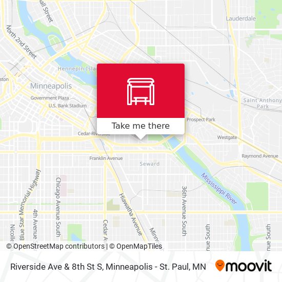 Mapa de Riverside Ave & 8th St S