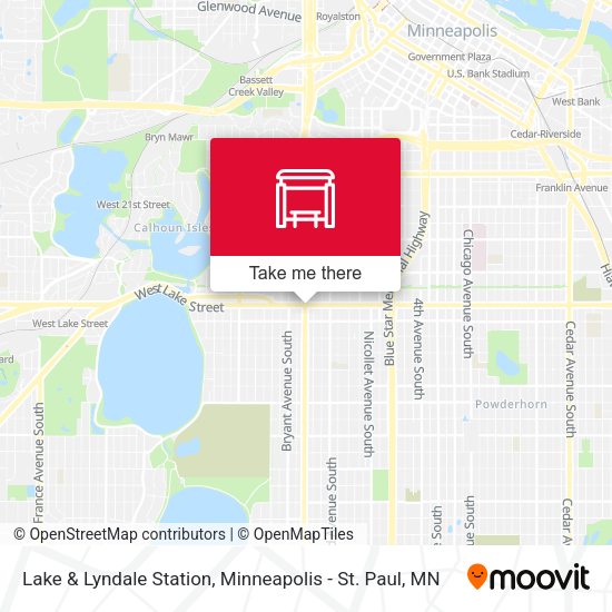 Lake & Lyndale Station map