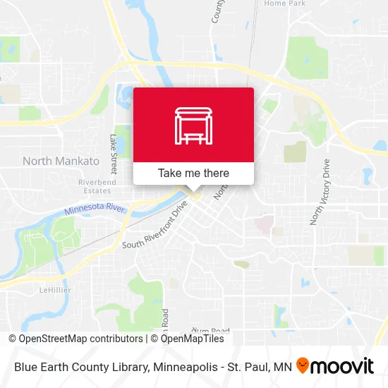 Blue Earth County Library map