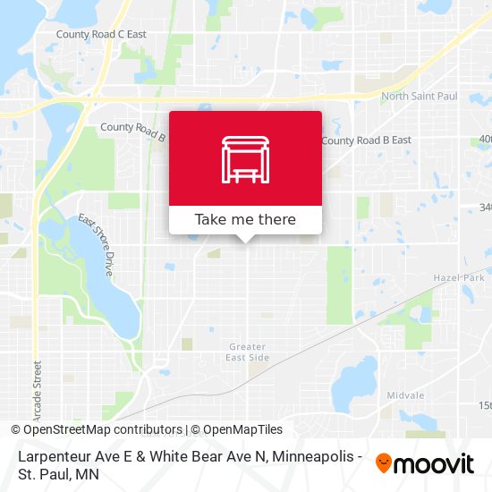 Mapa de Larpenteur Ave E & White Bear Ave N