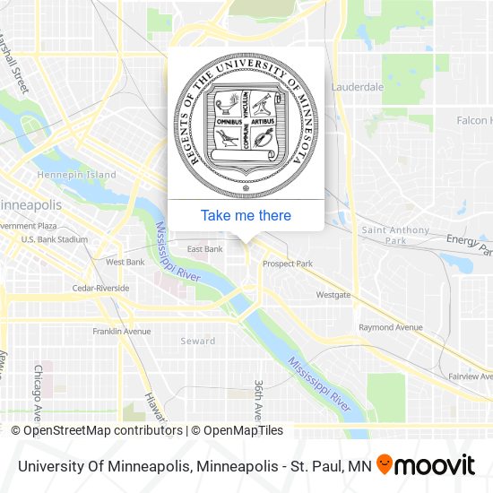 University Of Minneapolis map