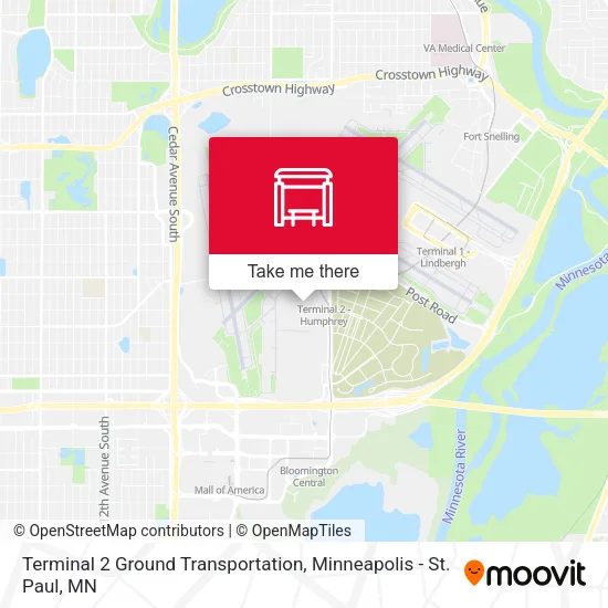 Mapa de Terminal 2 Ground Transportation