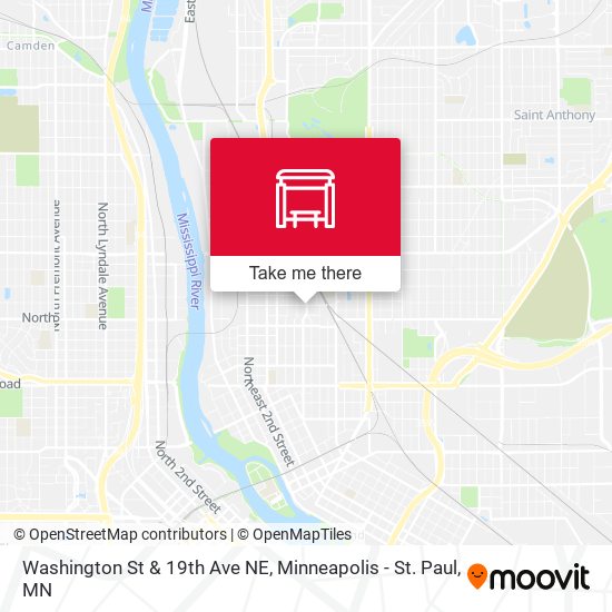 Washington St & 19th Ave NE map