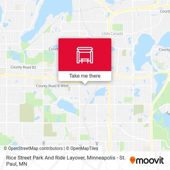 Rice Street Park And Ride Layover map