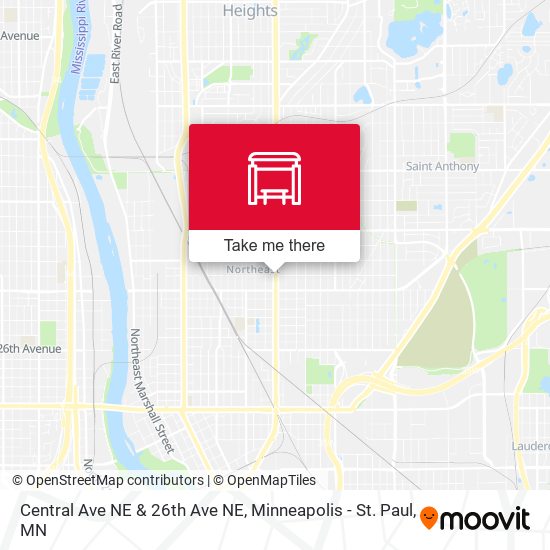 Mapa de Central Ave NE & 26th Ave NE