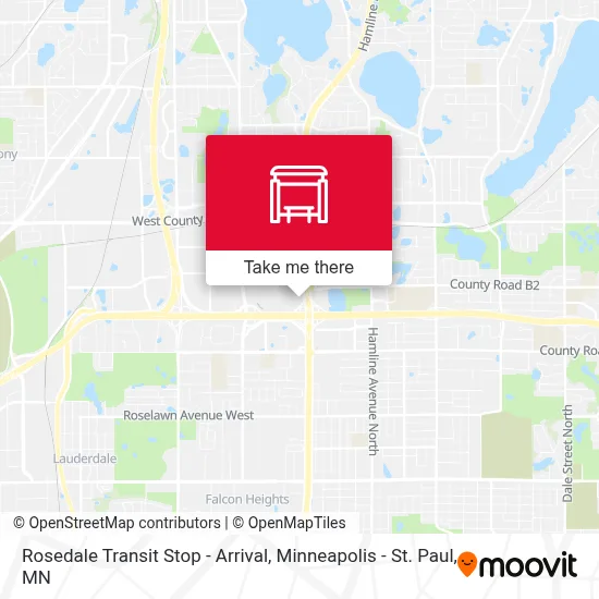 Rosedale Transit Stop - Arrival map