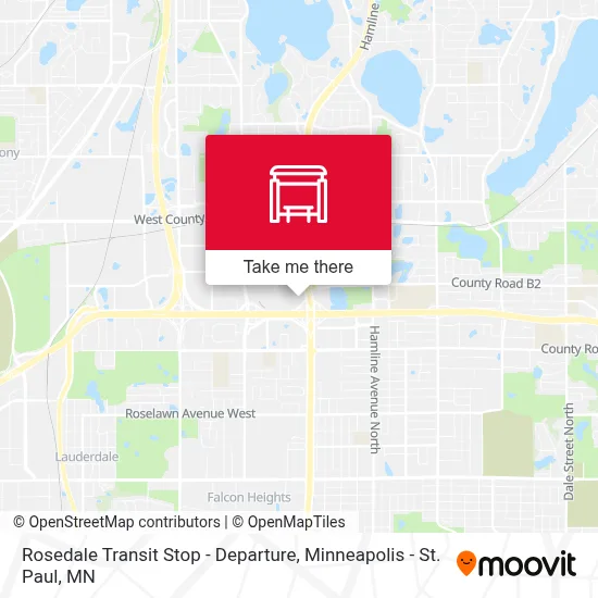 Rosedale Transit Stop - Departure map