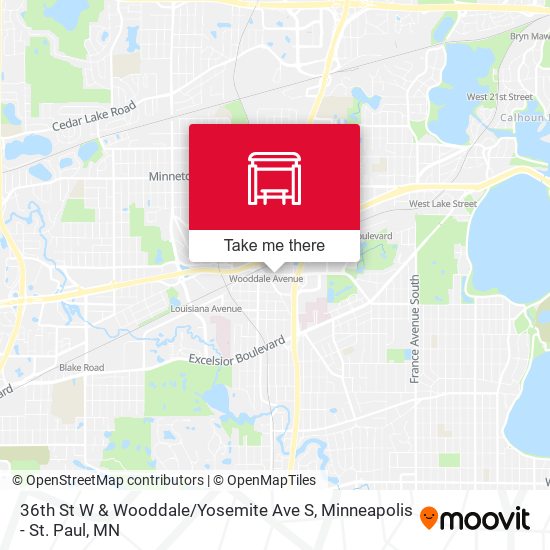 36th St W & Wooddale / Yosemite Ave S map