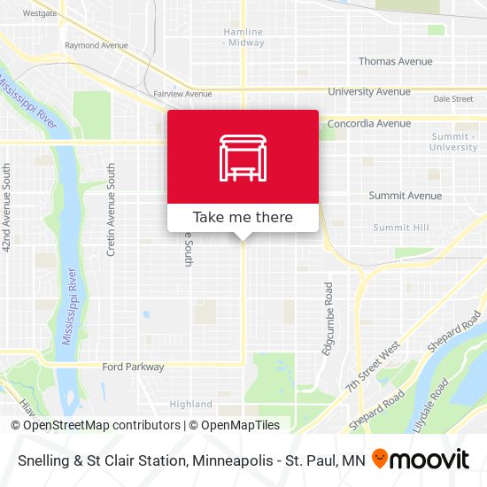 Snelling & St Clair Station map