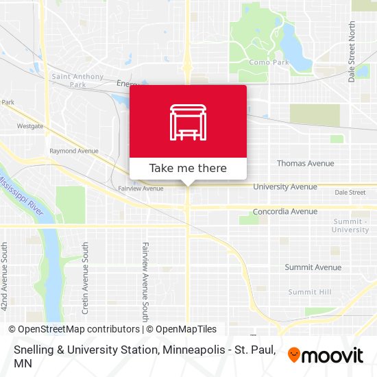 Snelling & University Station map