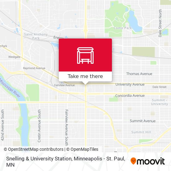 Snelling & University Station map