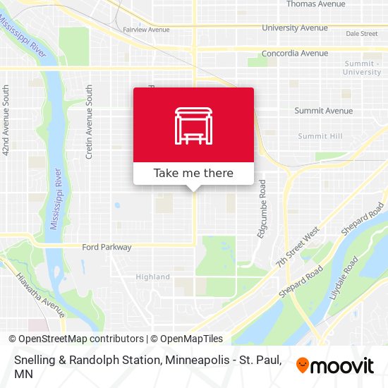 Snelling & Randolph Station map