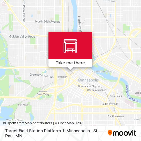 Mapa de Target Field Station Platform 1